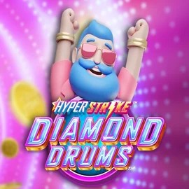 Hyper Strike Diamond Drums slot logo by Gameburger Studios at Happyjokers Casino